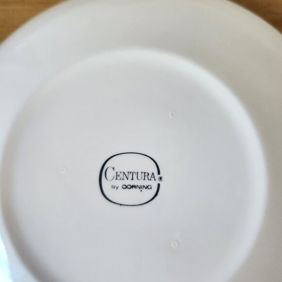 Centura by Corning White Coupe Saucers Set of 4 Pyroceram - Picture 4 of 4